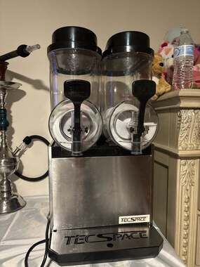 TECSPACE Commercial 24L Double Bowl Frozen Drink Slushy Machine